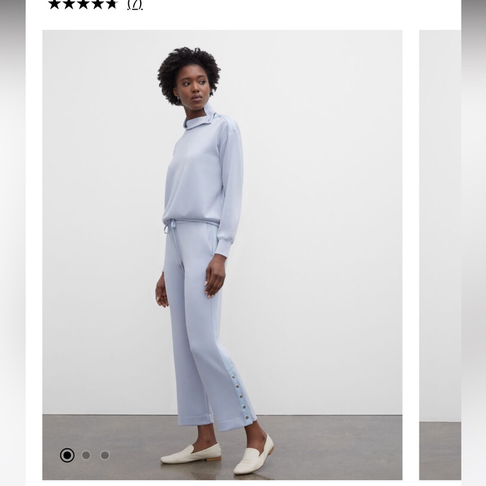 Club Monaco Snap Mockneck Swestshirt & matching ankle snap pants NWT